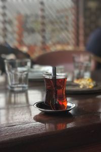 Close-up of drink on table