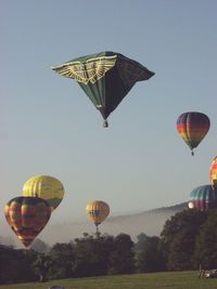 Hot air balloon in sky