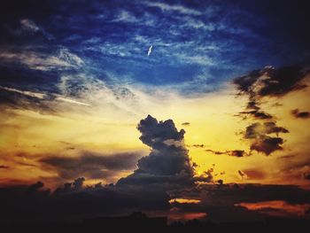 Low angle view of dramatic sky