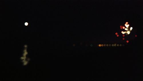 View of illuminated lights at night