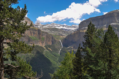 Panoramic view of landscape and mountains against sky