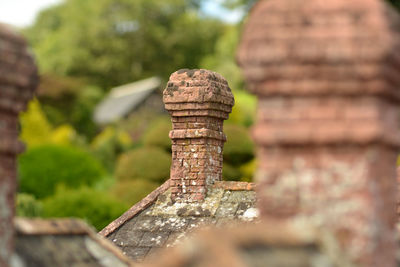 Close-up of rusty stack