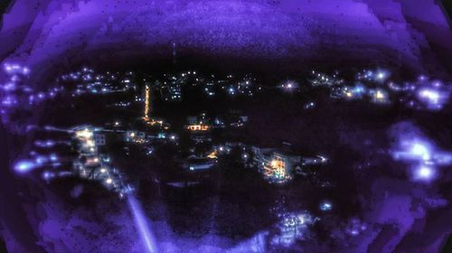 View of illuminated cityscape at night