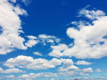 Low angle view of clouds in sky