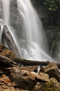 Scenic view of waterfall