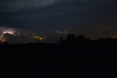 Silhouette of trees against sky