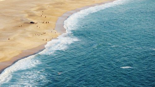 High angle view of beach