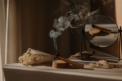 Close-up of food on table