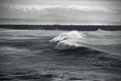 Scenic view of sea against sky