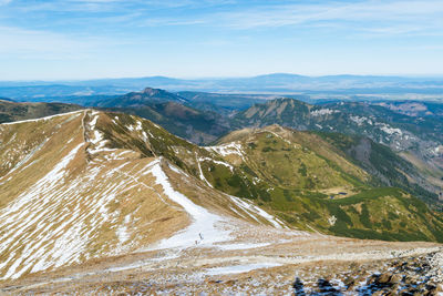 High angle view of landscape against sky