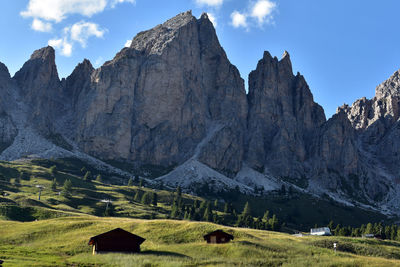 Panoramic view of landscape and mountains against sky