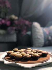 Close-up of cake on table