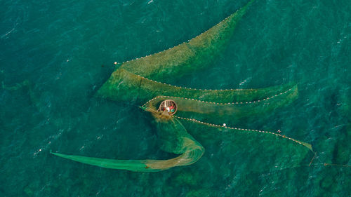 High angle view of sea