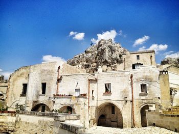 Low angle view of historic building against sky