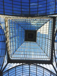 Low angle view of skylight against building