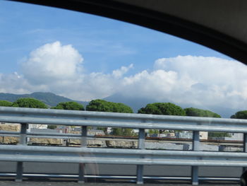 View of mountain against cloudy sky