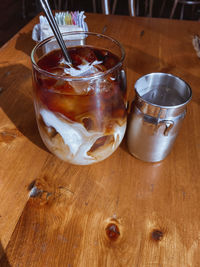 Close-up of drink on table