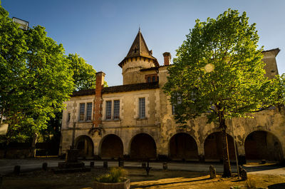 Exterior of historic building against sky