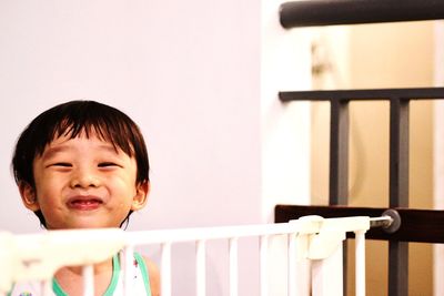 Close-up of smiling boy