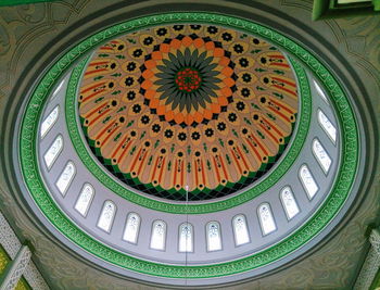 Directly below shot of ceiling of building