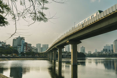 Bridge over river in city