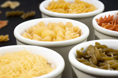 Close-up of pasta in bowl on table