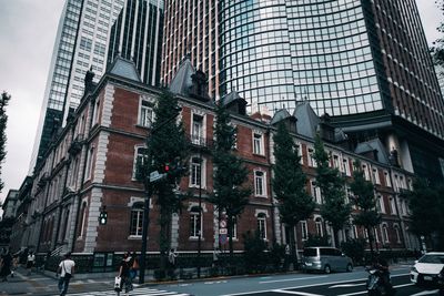 View of city street and buildings