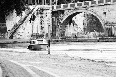 Bridge over river in city