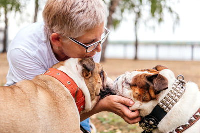 Man with dog