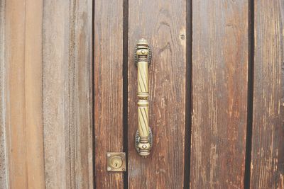 Close-up of wooden door