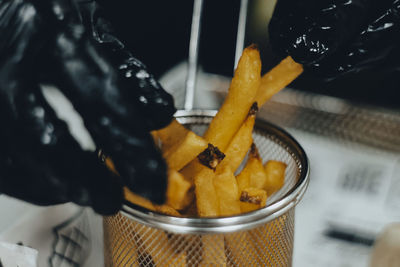 High angle view of food on table