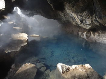 Rock formations in water