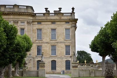 Low angle view of historical building against sky