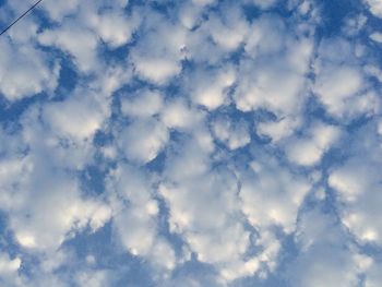 Low angle view of cloudy sky