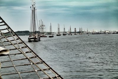 Boats in harbor