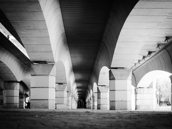 Low angle view of bridge in building