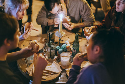 Group of people at restaurant
