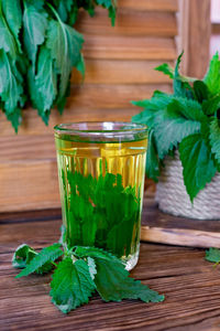 Close-up of drink on table