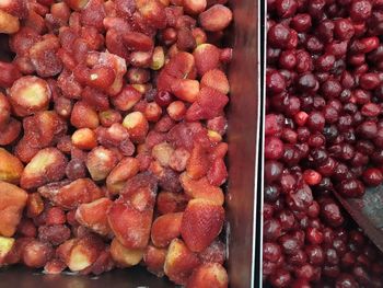 Full frame shot of strawberries