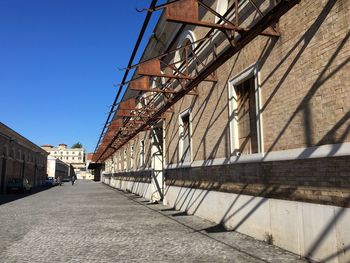 View of houses against clear sky