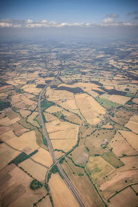 Aerial view of agricultural field