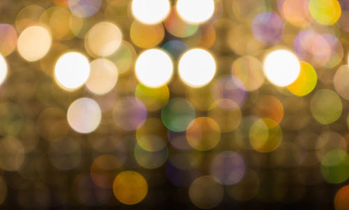 Defocused image of illuminated lights