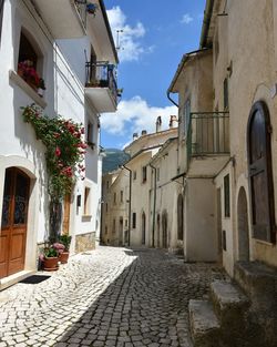 A street in the old town of civitella alfedena, in abruzzo region. 