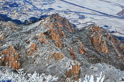 High angle view of mountain