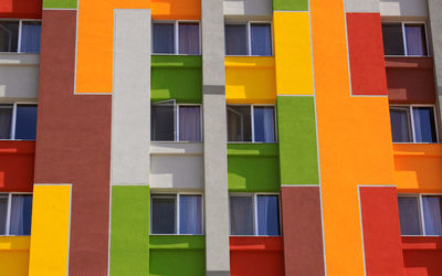 Full frame shot of multi colored building