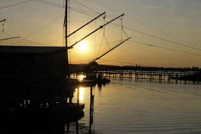 View of sunset over sea