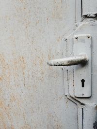 Full frame shot of old door