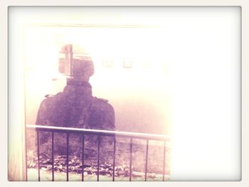 Silhouette of woman in sunlight