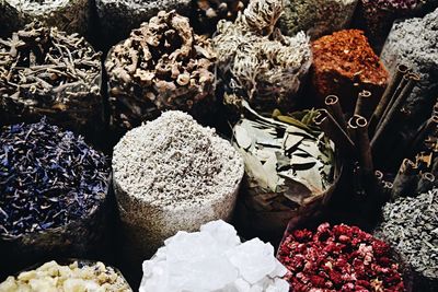 High angle view of vegetables for sale