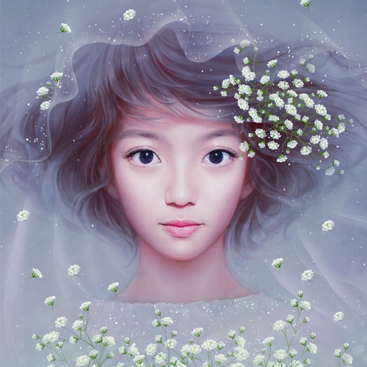 fantasy, beauty, beautiful people, portrait, headshot, child, flower, people, inspiration, cheerful, close-up, human lips, one person, adult
